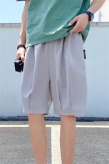 A125-6601-P20冰丝加大码港风男士五分休闲裤百搭潮流宽松休闲，男装休闲裤，电商A125