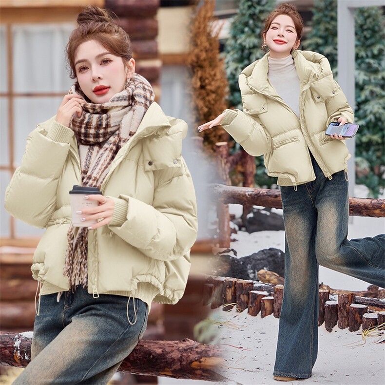 现货，白鸭绒2025年冬季新款白鸭绒短款宽松外套，女装羽绒服，布依丽人