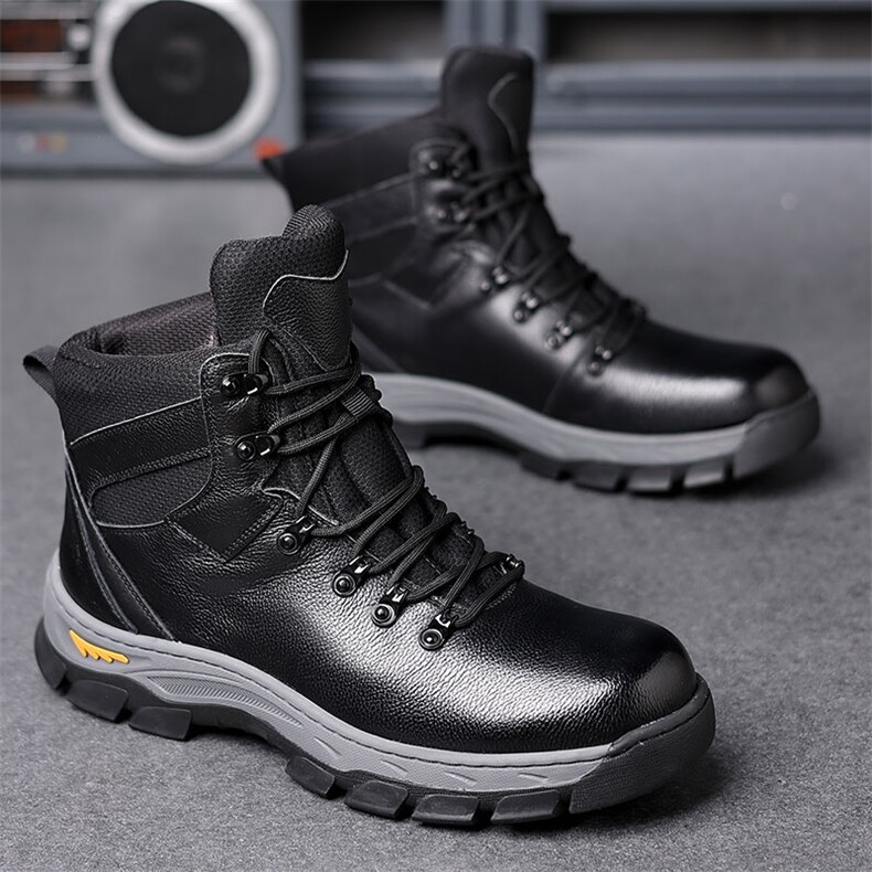 冬季新东北男款雪地靴男加绒加厚防滑羊毛厚底棉靴子男士棉鞋，男鞋雪地靴，电商A223