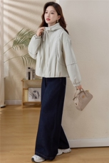 格纹拼接连帽夹棉加厚外套女2025冬季新款宽松显瘦保暖派克服棉衣，女装棉衣/棉服，涵誉