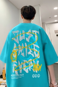 B239-T1013-P25 短袖T恤男 笑脸 美式图片