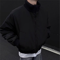 藏蓝色ma1飞行夹克男款春秋高级感美式立领cleanfit短款垫肩外套，男装夹克，星座1210-1