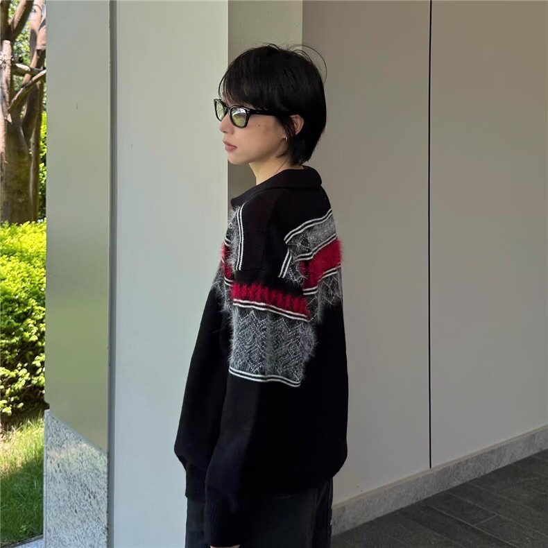 潮流ins新款慵懒气质原宿百搭文艺日系简约时尚长袖毛衣流行,男装针织衫/毛衣,星座516A