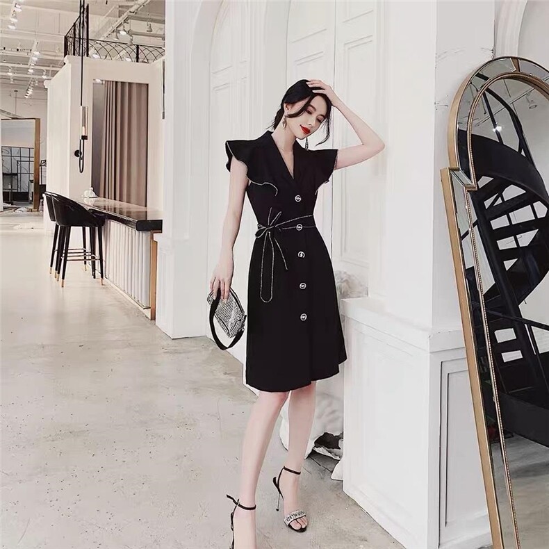 【92098】醋酸包钻气质女人连衣裙，女装连衣裙，迪盛靓点