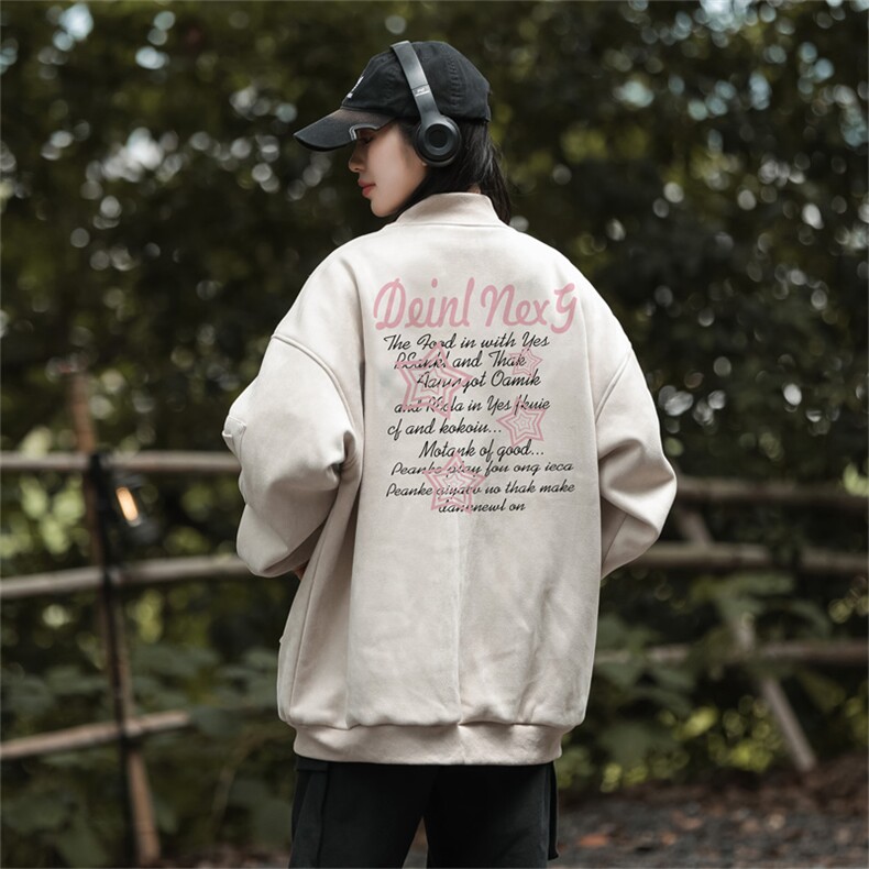 23/美式麂皮绒飞行棒球服中性风男女夹克外套JF3282-P80控108,男装夹克,电商B370