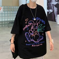 潮牌chic卡通印花圆领短袖T恤大码宽松潮tee517A-1-T902-P28控38，男装T恤，星座517A-1