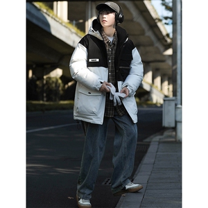 冬上新加棉加厚潮牌棉服创意连帽棉衣外套男女 8323-P125控价168图片