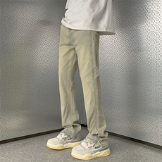 高腰牛仔裤男春夏新款小众设计感修身宽松百搭长裤潮YD754-P50，男装牛仔裤，电商A178