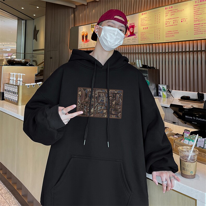 卫衣男重磅华棉男士宽松时尚连帽卫衣外套XZ310B-W641-P50加绒P60,男装卫衣,星座310B