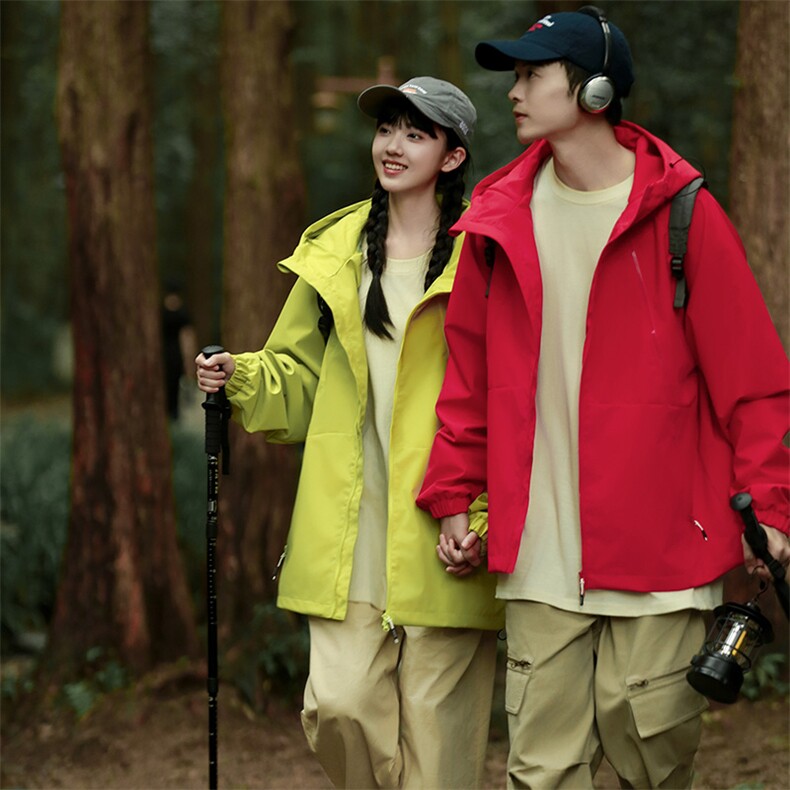 Cityboy情侣 时尚连帽冲锋衣外套夹克 团体班服图片