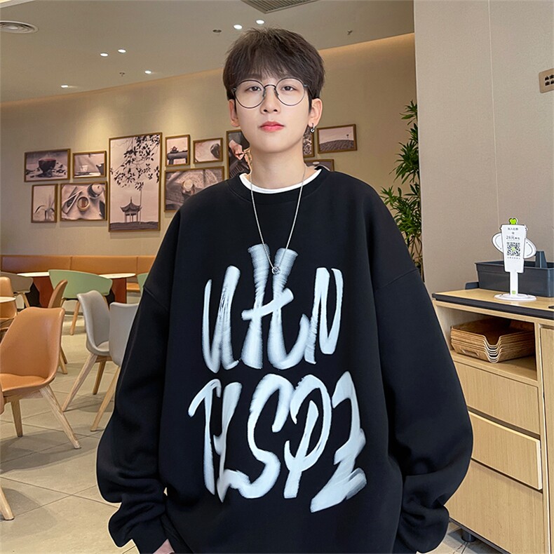 直播360克重磅美式印花卫衣Y197特P28同步供应华棉品质P38特,男装卫衣,电商A486