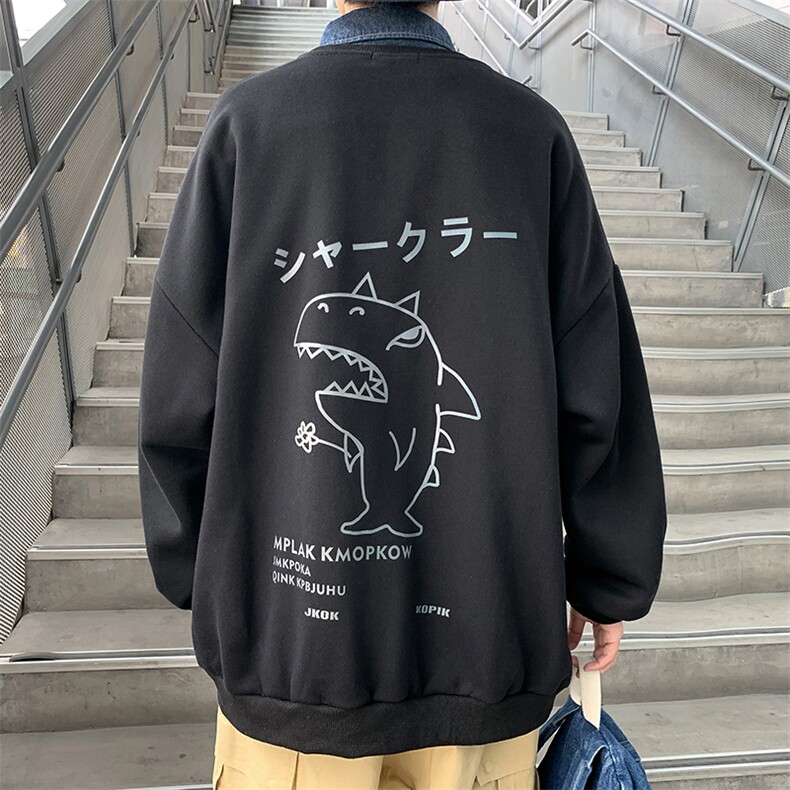 S6092-P35春季圆领卫衣男大码韩版宽松长袖外套男,男装卫衣,电商A040
