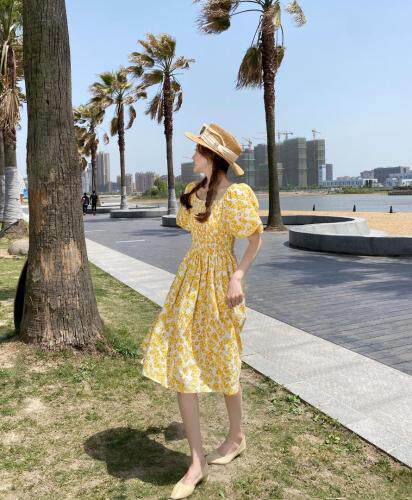 现货印花连衣裙出游，女装连衣裙，TOP.1