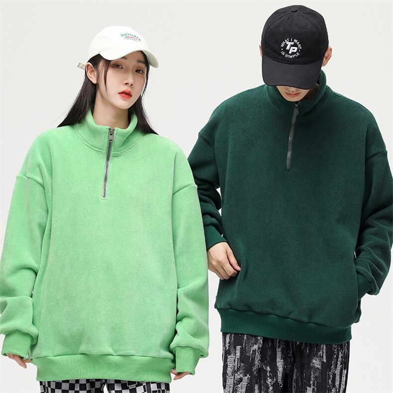 奥粒绒外套基础纯色休闲百搭立领套头卫衣男女同款EY3661-P80,女装短外套,电商B306