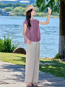 现货套装2026年夏季新款女装时尚气质阔腿裤两件套图片