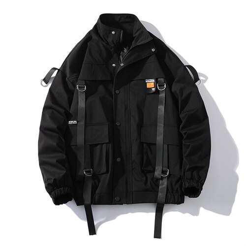 7XL-M大码立领夹克外套男2023秋季新款个性织带休闲宽松上衣控98,男装夹克,钱塘717(原712)