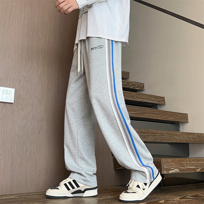 休闲裤男款春秋潮牌宽松直筒裤子男时尚帅气青少年长裤K528-P43,男装休闲裤,星座308B-2