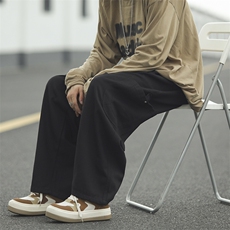高街ins潮牌宽松阔腿直筒长裤秋季机能风口袋工装裤男K4924-P36，男装休闲裤，星座512-2