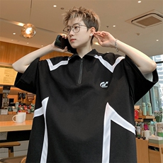 抖音品质！重磅夏季美式冰丝POLO衫男潮流宽松短袖XP2405-P45控68，男装Polo衫，电商B370
