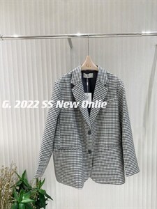 新款格子西装外套 均码 现货图片
