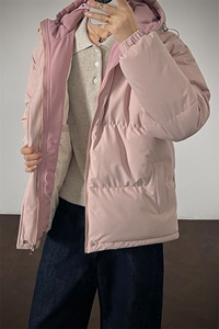 支持二开 冬装加棉加厚连帽棉服男女大码棉衣外套面包服 M811-P70图片