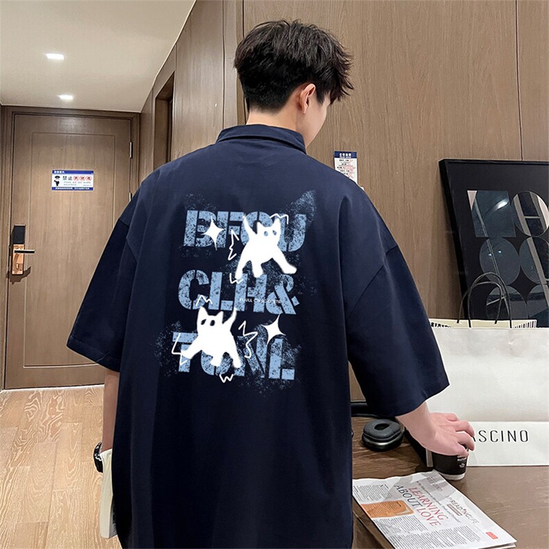 可设48小时支持抖音得物来样二开网眼透气翻领t恤美式短袖POLO衫,男装T恤,电商A486-1