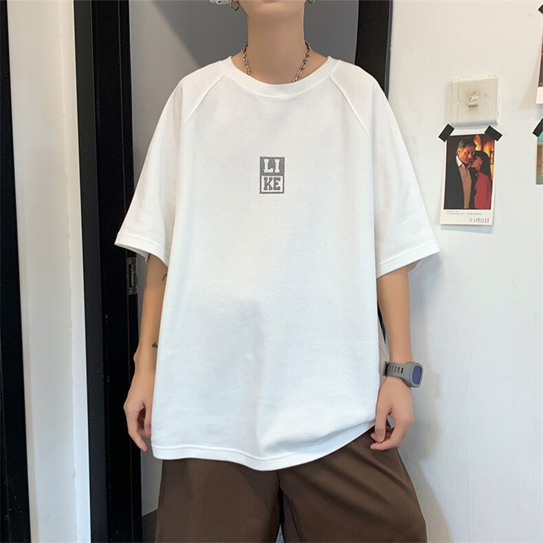 新款夏季短袖珠地面料宽松简约落肩男士T恤ZDY3409-P46,男装T恤,星座717