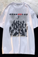 T恤潮流圆领男港风印花2024新款百搭休闲时尚DS-B299-5108P45控69，男装T恤，电商A061-1
