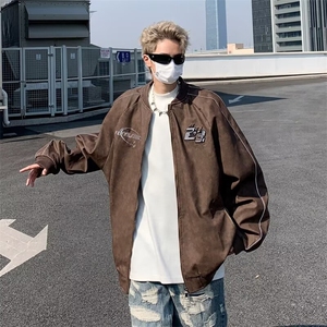 2024春季新款复古潮牌夹克男百搭宽松棒球服外套 现货 W8167-P78图片