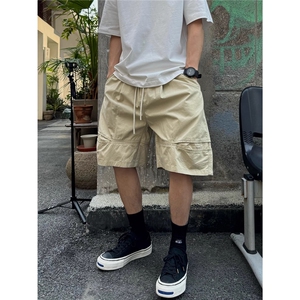 2025短裤男夏季潮牌设计高级感纯棉宽松休闲五分裤310A-DK18-P30图片