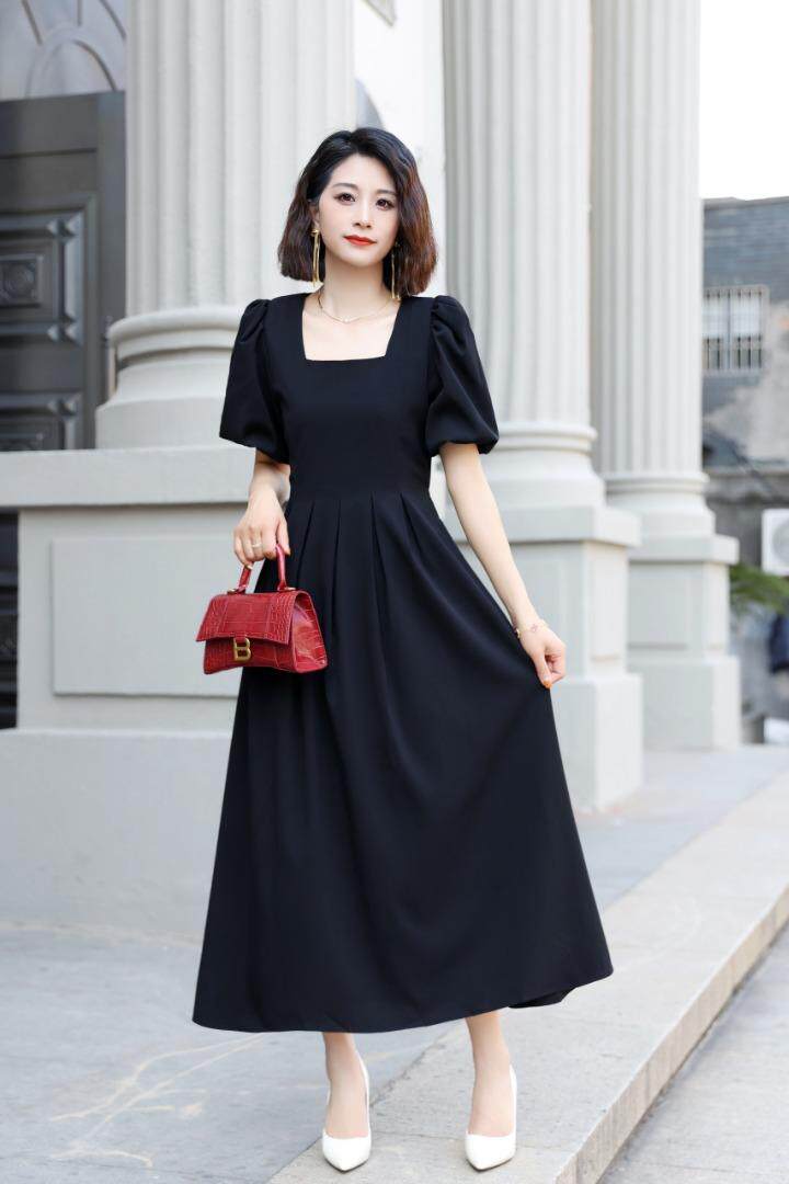 现货]气质显瘦连衣裙，三色、三码，女装连衣裙，依柏璐(1F)