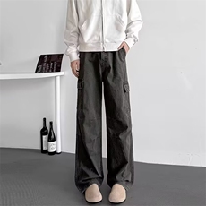 工装牛仔裤男夏季美式复古水洗宽松阔腿裤休闲直筒裤GA1811-P55，男装牛仔裤，星座208-5