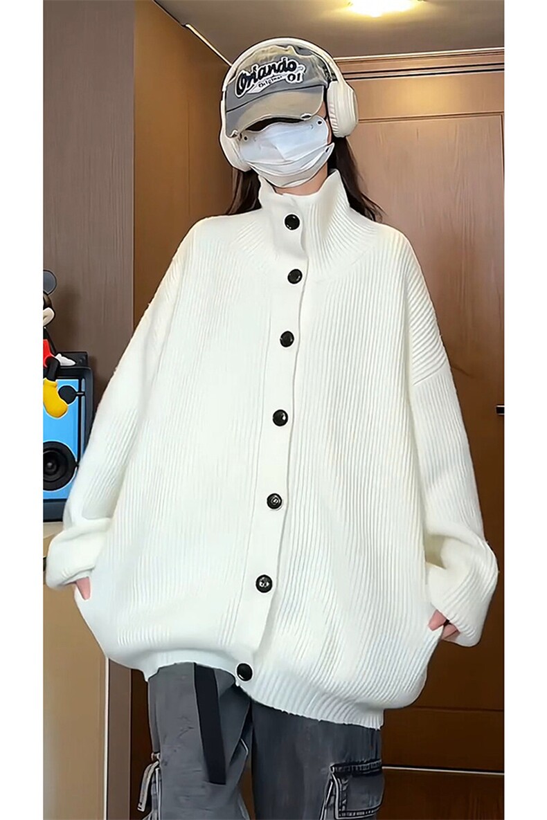 潮流毛衣开衫设计简约个性针织衫半高领慵懒风针织衫HY615TP55,男装针织衫/毛衣,电商A102B