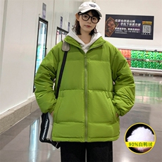 25冬季休闲纯色百搭男女舒适宽松羽绒服潮牌帅气外套28351-特P180，男装羽绒服，电商B306