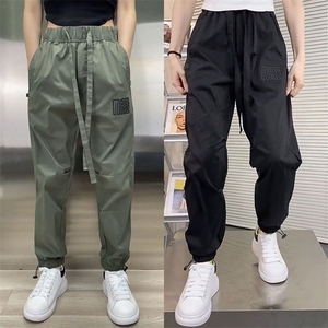 抖音同款运动休闲裤男夏季薄款速干空调裤潮流百搭宽松纯色束脚裤图片