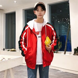 709-JK01-P65 20年秋款 港风薄款夹克衫情侣外套休闲连帽图片