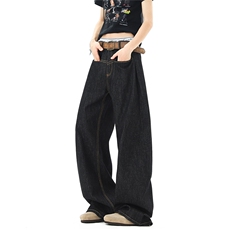 【现货】美式复古黑色弯刀牛仔裤显瘦裤子3XZ502-K852-P65控98，男装牛仔裤，星座502