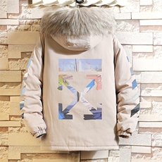 MM48130-P130冬季大毛领衣男士大码加厚袄男服砖墙挂拍，男装棉衣，电商A040A