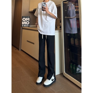 现货 松紧腰冰丝修身拉链西裤休闲裤男 K701-K702-K703-P45 控68图片