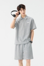 TZ25305-特P55夏季休闲T恤短裤男两件套，男装牛仔裤，电商D310B