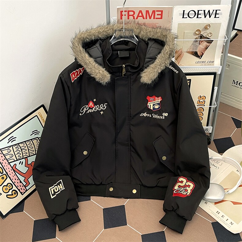 美式复古刺绣徽章座山雕棉衣外套男女加厚保暖夹克M0953-P90,男装夹克,星座308B-2