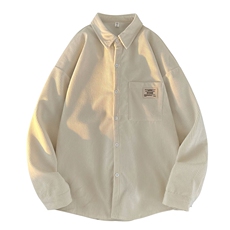 衬衫男秋季新款港风宽松大码灯芯绒长袖衬衣CS025-P38，男装衬衫，星座214-3