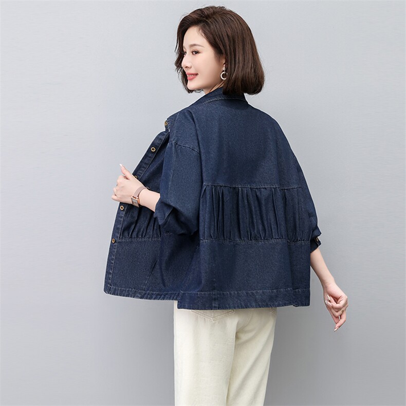 春季新款时尚宽松显瘦牛仔外套女,女装牛仔外套,悦见她