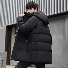 高品质22冬季大码羽绒服男女中长款白鸭绒外套班服团服Y217P150，男装羽绒服，星座1602B（原101B-1）