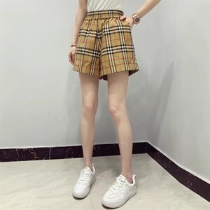 新款洋气百搭格子短裤图片