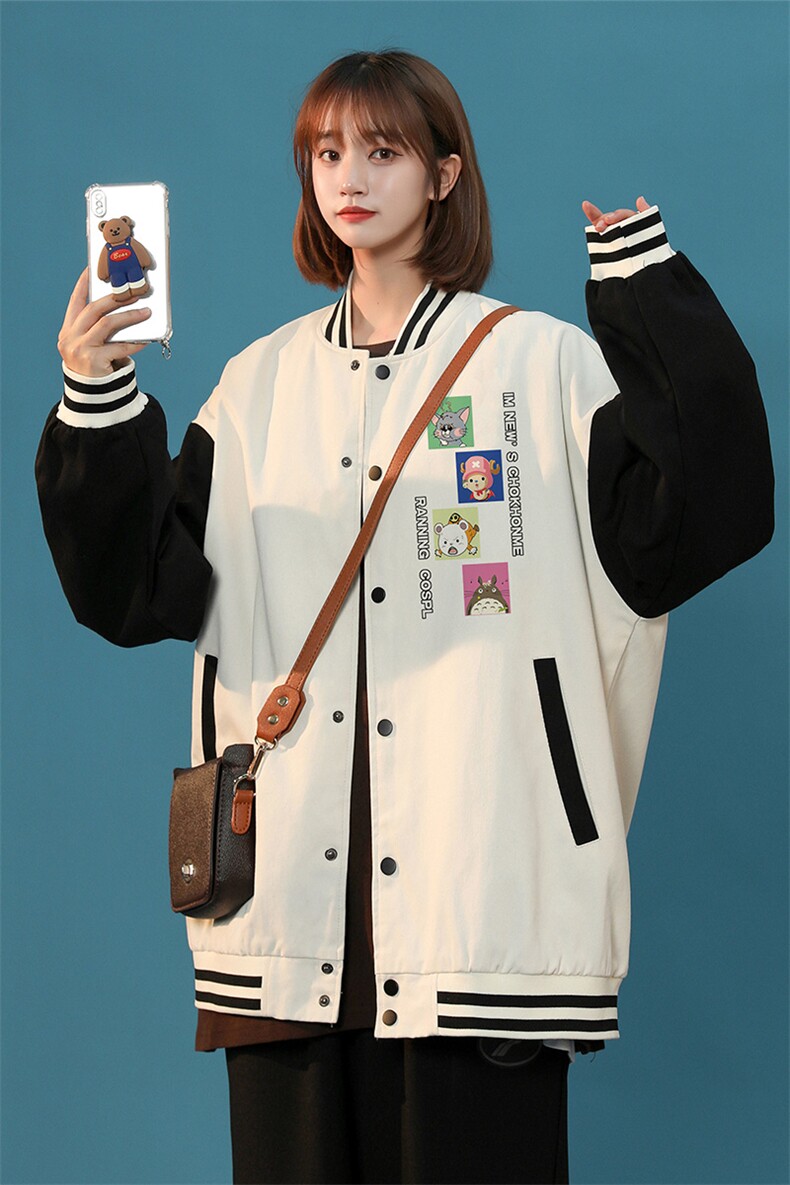 中性风春秋季情侣棒球服男女休闲夹克女时尚外套男BQF268-P50,男装夹克,电商B371