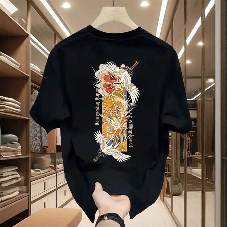夏季纯棉印花短袖T恤休闲时尚上衣,男装T恤,星座1013