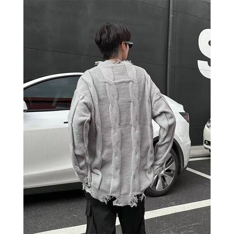 秋季新款时尚破洞开衫毛衣外套M563P52,男装针织衫/毛衣,星座1116-2