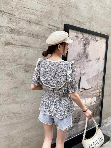 花色小衫领可以自由活动，女装，百变诱惑