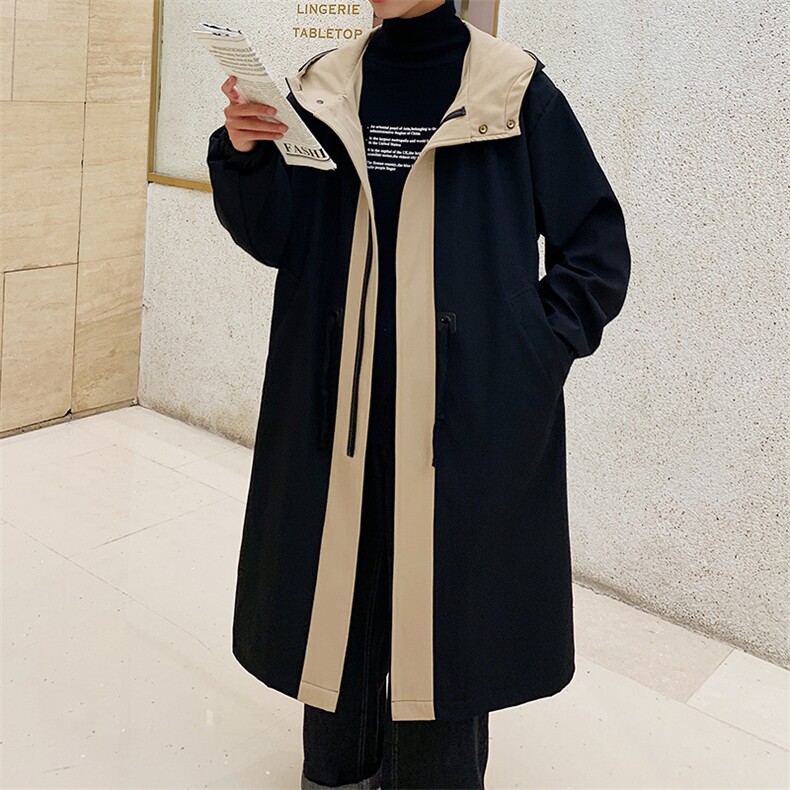 4W件长年大货冲锋风衣男中长款大衣男F996薄P95加棉P115港风B,男装风衣,星座401